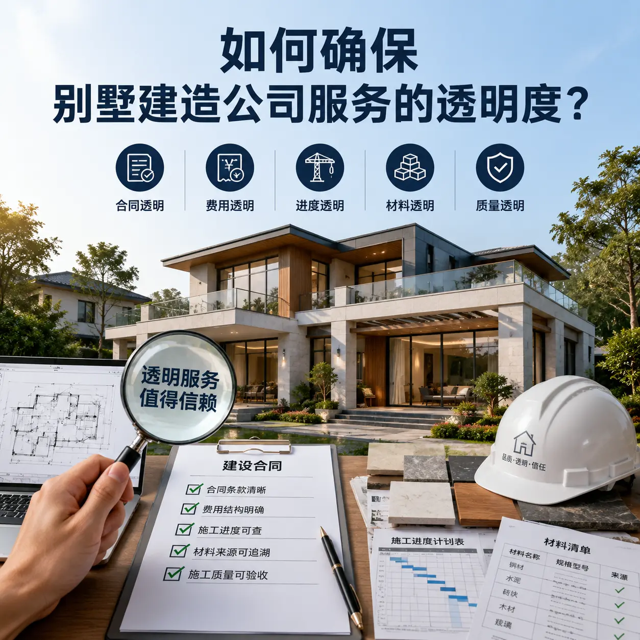 在 观山湖 如何确保别墅建造公司服务的透明度？