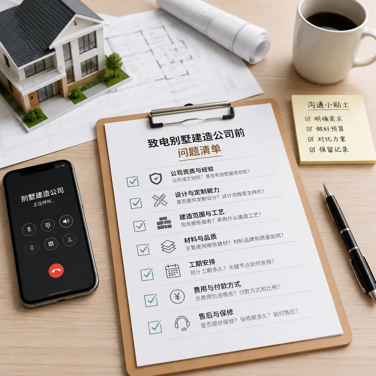 在观山湖拨打别墅建造公司电话前的准备工作