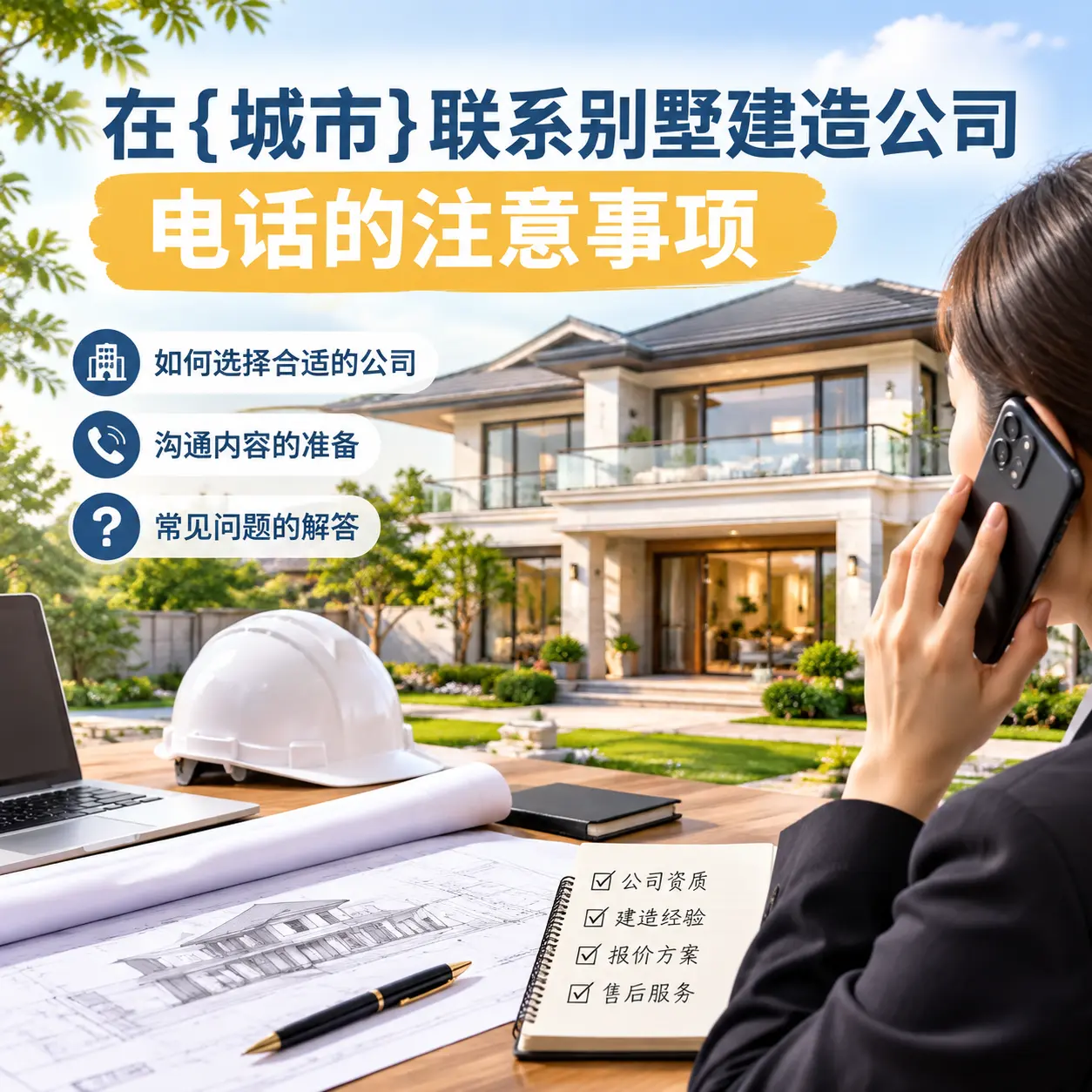 在观山湖联系别墅建造公司电话的注意事项